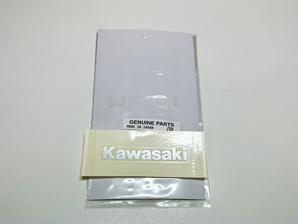 カワサキ純正 Kawasaki デカール ステッカー シルバー文字 79mm×14mm 小 サイズ拍卖