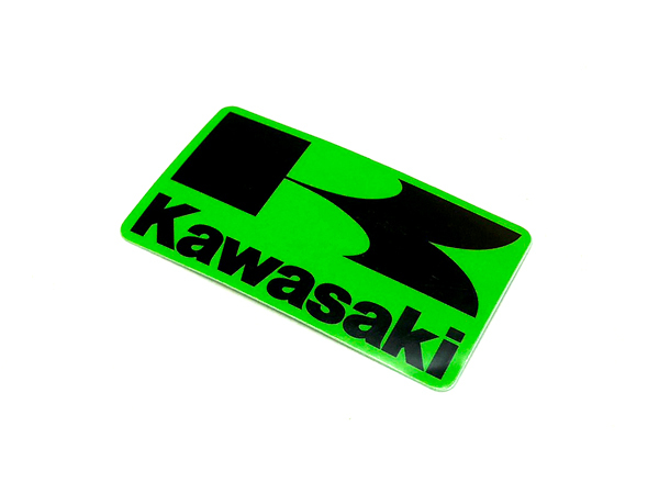 カワサキ 純正 ヘッドランプカバー Kマーク デカール ステッカー グリーンベース / 黒文字拍卖