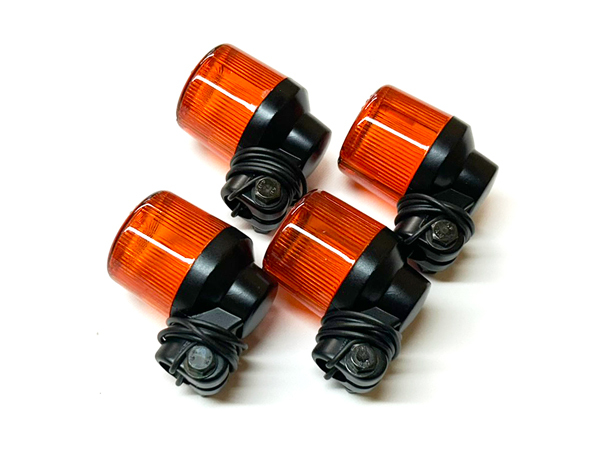 CGC ヨーロピアン ウインカー 500型 電球無 ブラック塗装仕上 ボディー オレンジレンズ 4個セット拍卖
