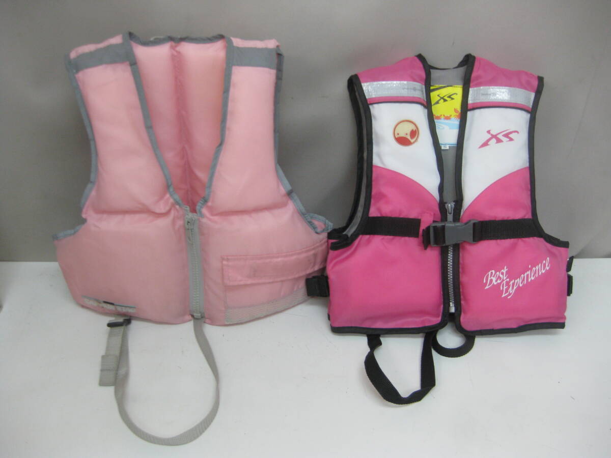 ★107)まとめ水遊び・子供用-フローティングベスト ①Sサイズ、②Mサイズ 2点 ※使用感現状品■80拍卖