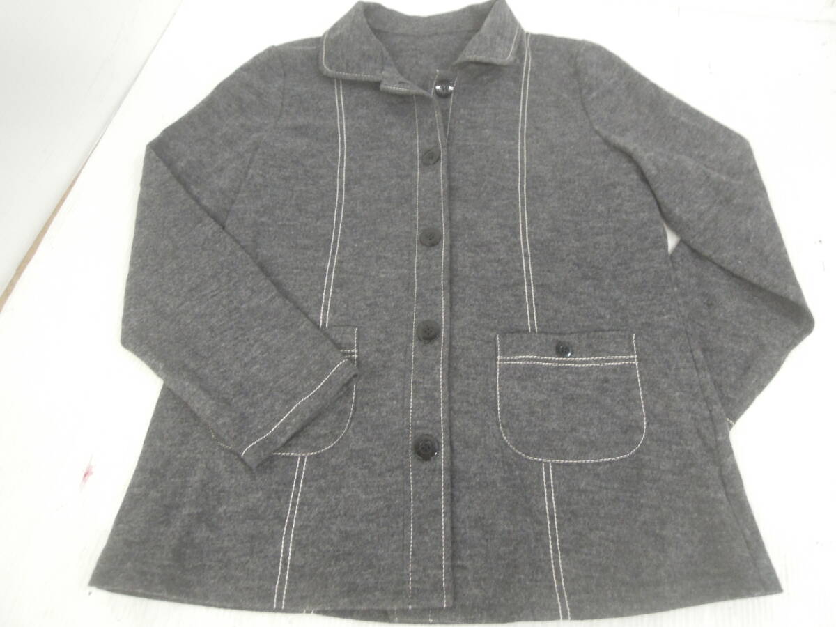 ♪レディース ジャケット 毛混50% サイズM バスト79-87 身長154-162㎝ ※現状品 ■60拍卖