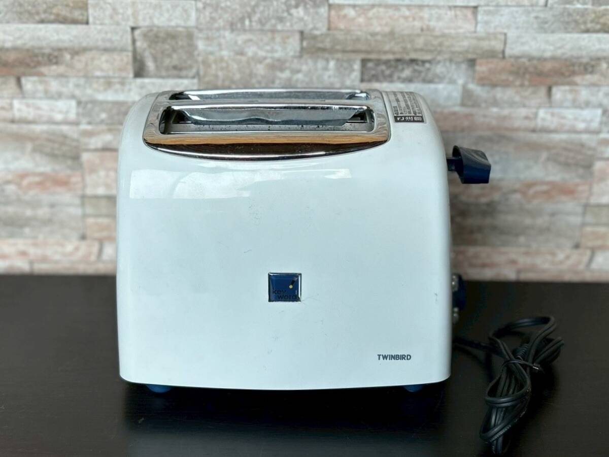 TWINBIRD ポップアップトースター TS-768E3型 2011年製 コンパクト 家電 調理 トースト パン 昔ながら 昭和 レトロ 当時物 電化 キッチン拍卖