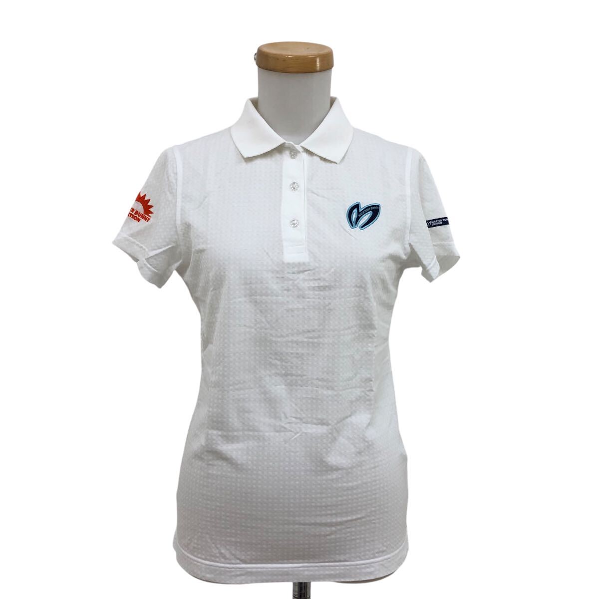 9Nm320-76 MASTER BUNNY EDITION マスターバニーエディション 半袖 ポロシャツ トップス カットソー GOLF ゴルフ ゴルフウェア ホワイト 0拍卖