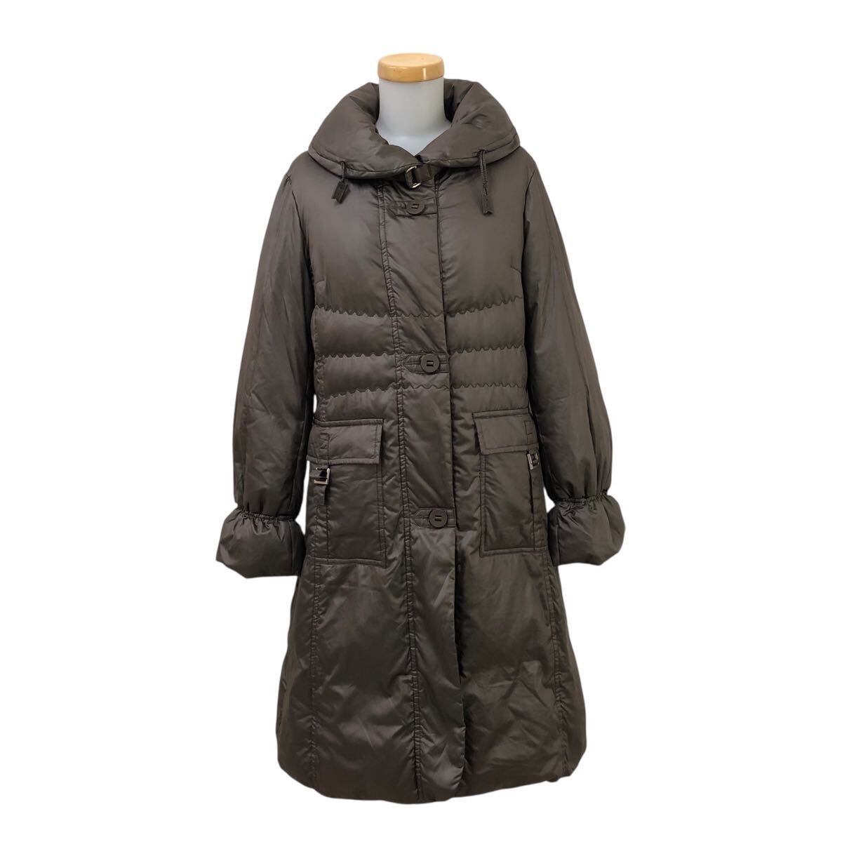 9m651-74 EVEX by KRIZIA エヴェックス バイ クリツィア ダウン 80% ダウンコート ロング コート 上着 羽織り アウター ブラウン 40拍卖