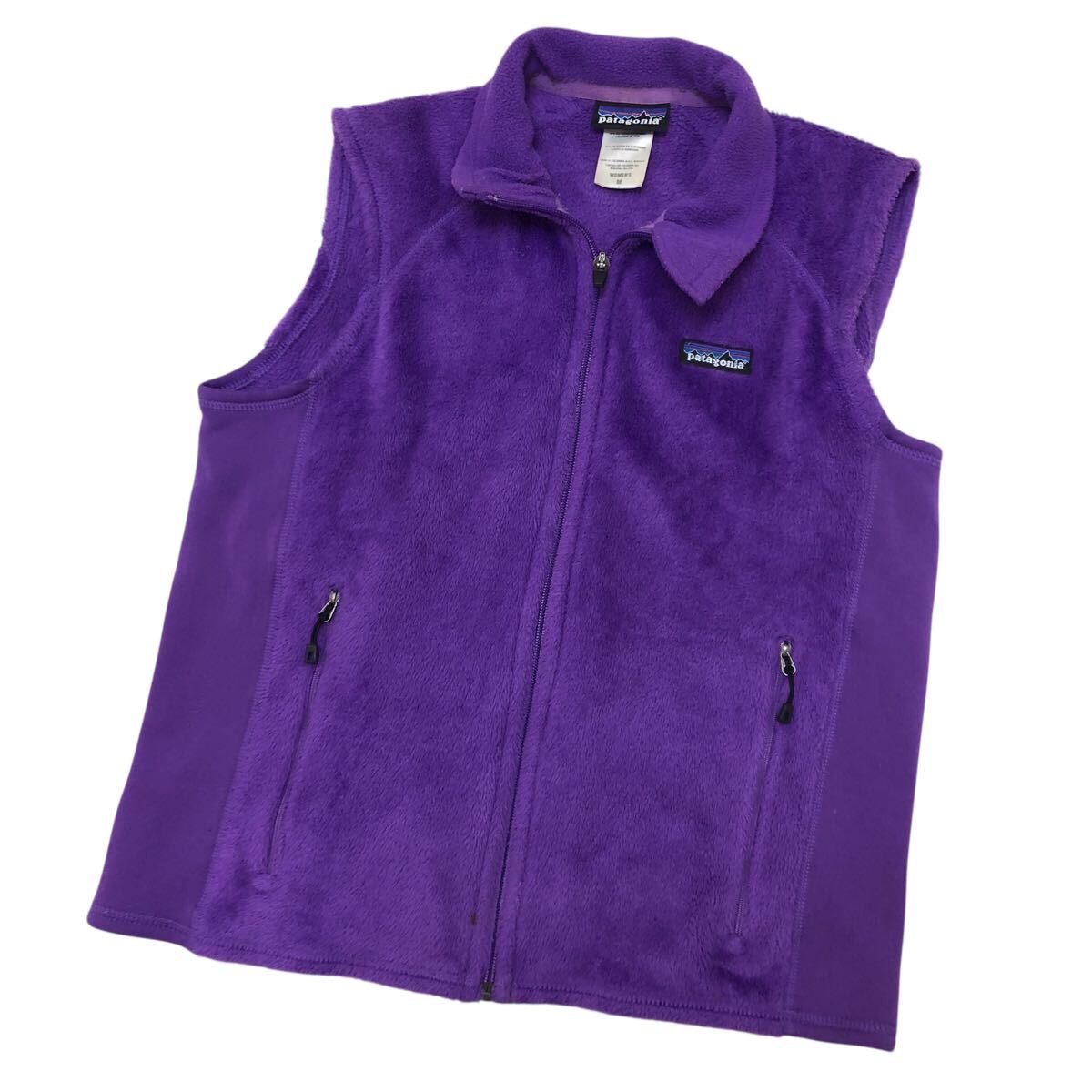 9NK003-72 Patagonia パタゴニア 25129F0 フリース ボア ベスト ジップ ジャケット 上着 アウター 羽織り 紫 レディース 女性用 M拍卖