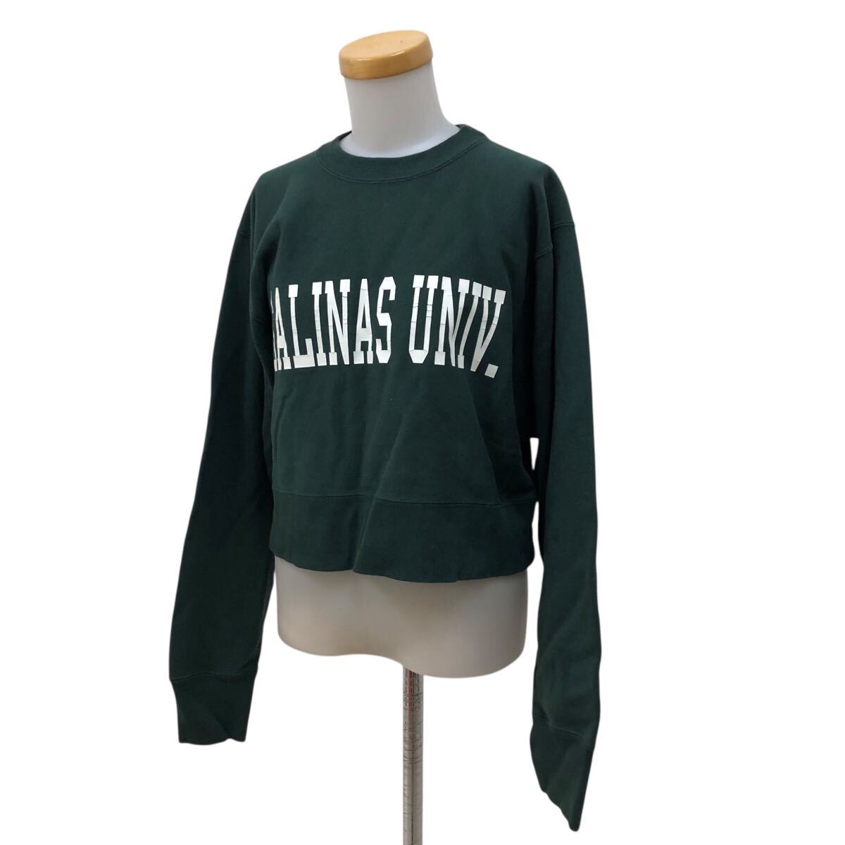 9NK004-26 Mila Owen ミラオーウェン 長袖 スウェット トレーナー プルオーバー トップス 緑 裏起毛 レディース 女性用 0拍卖