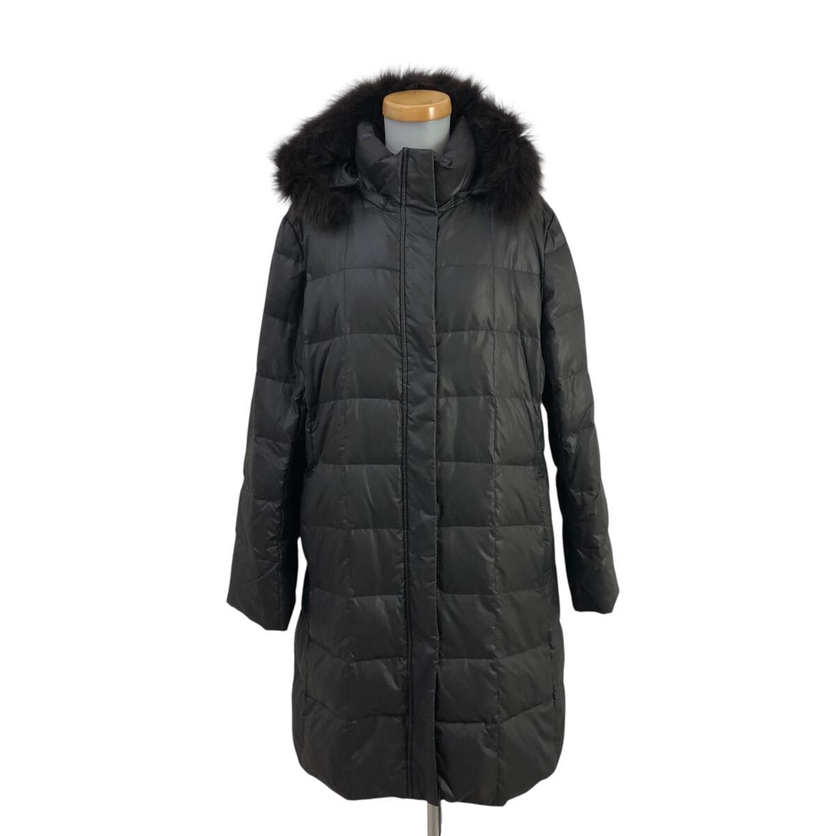 9m656-70 大きいサイズ knox village ノックスヴィレッジ ダウン 80% ダウンコート フォックス ファー フード ロング コート ブラウン 13拍卖