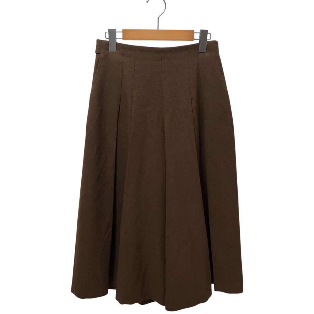 9NG003-75 AMACA アマカ ガウチョ パンツ ボトムス サイド ファスナー レディース 40 L相当 ブラウン 茶色拍卖