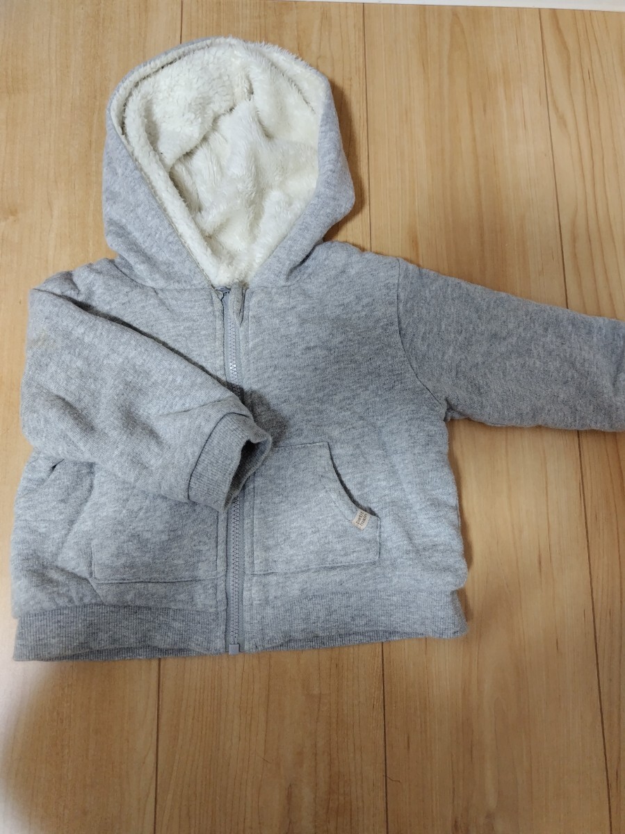 Petitmain プティマイン 80サイズ リバーシブルパーカー ベビー服 女の子 男の子拍卖