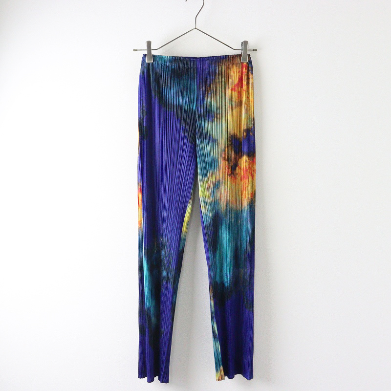 希少 美品 プリーツプリーズ イッセイミヤケ PLEATS PLEASE ISSEY MIYAKE グラデーション プリーツパンツ 1 ネイビー//【2400014581430】拍卖
