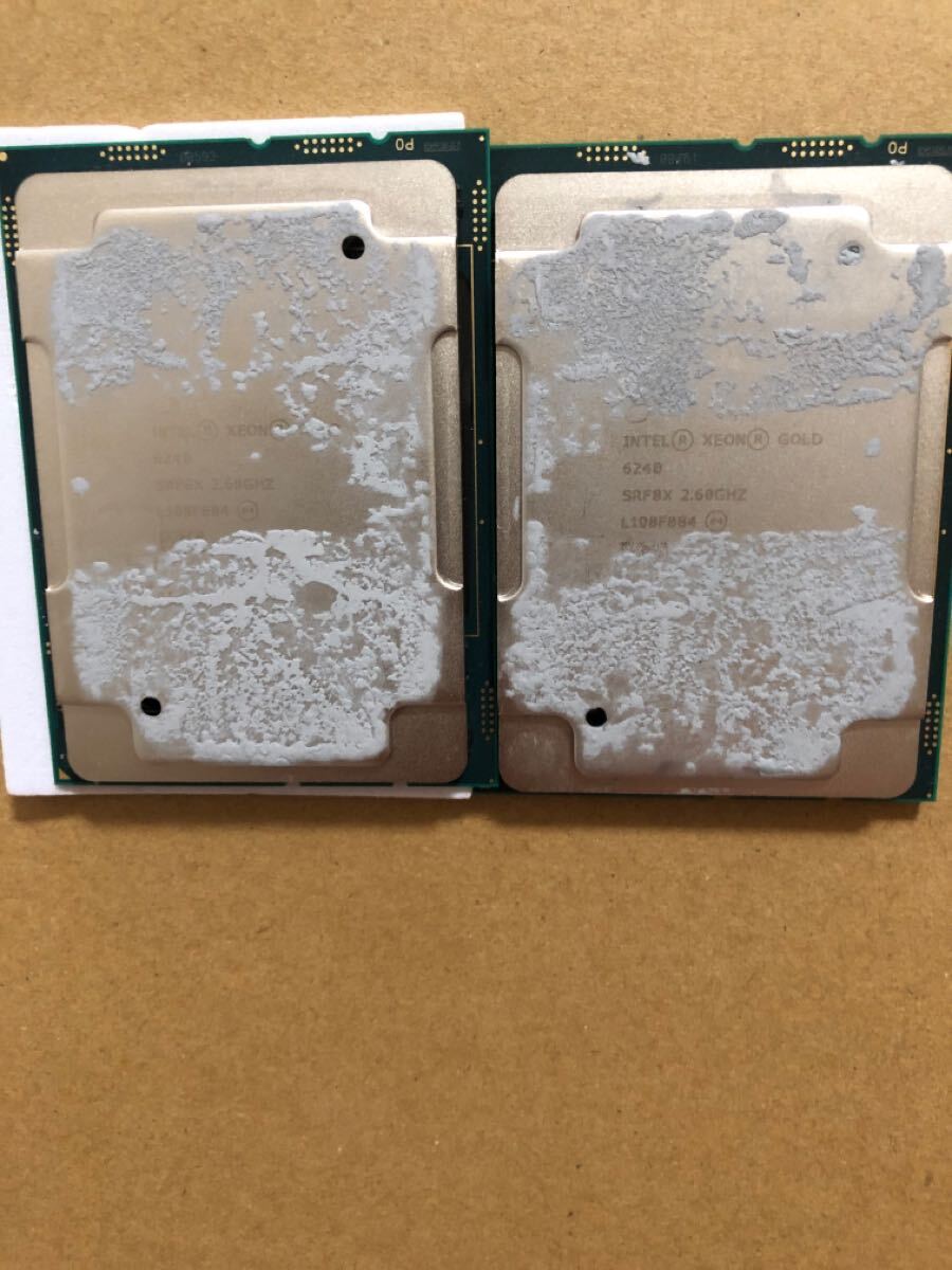 Intel Xeon Gold 6240 SRF8X 18C 2.6GHz 3.3/3.9GHz LGA3647 2個セット拍卖