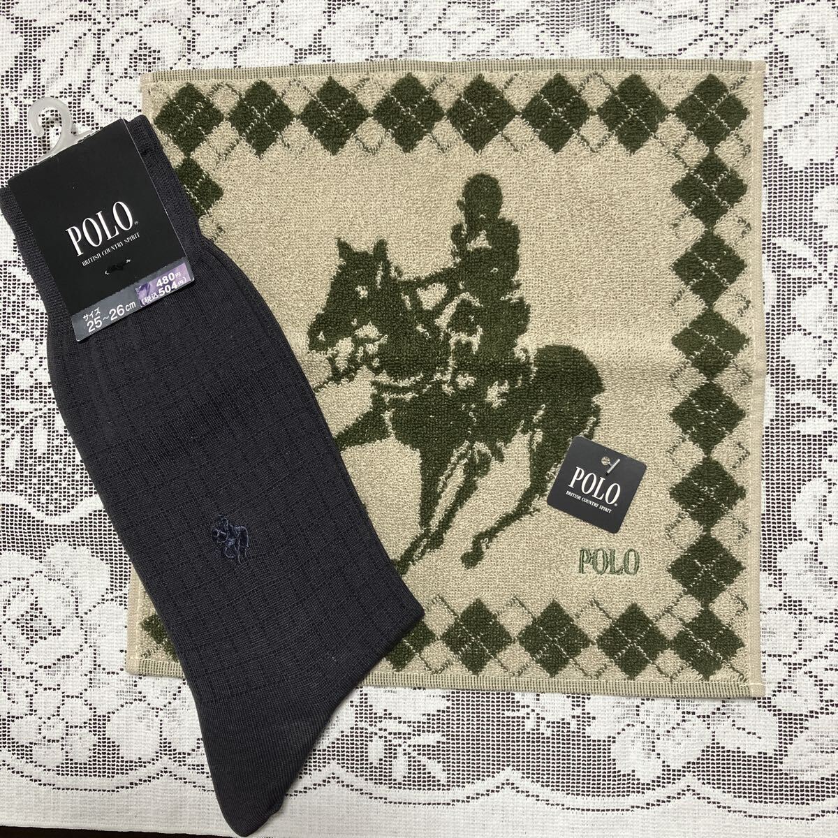 最終お値下げ POLO ポロタオルハンカチ ソックスセット♪♪ ブランドハンカチ ソックス 素敵なメンズに 紳士用拍卖