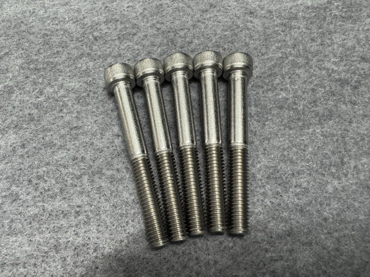 ステンレス製 六角穴付きボルト 5本セット M6×50 ネジ部25mm 半ネジ キャップスクリュー拍卖