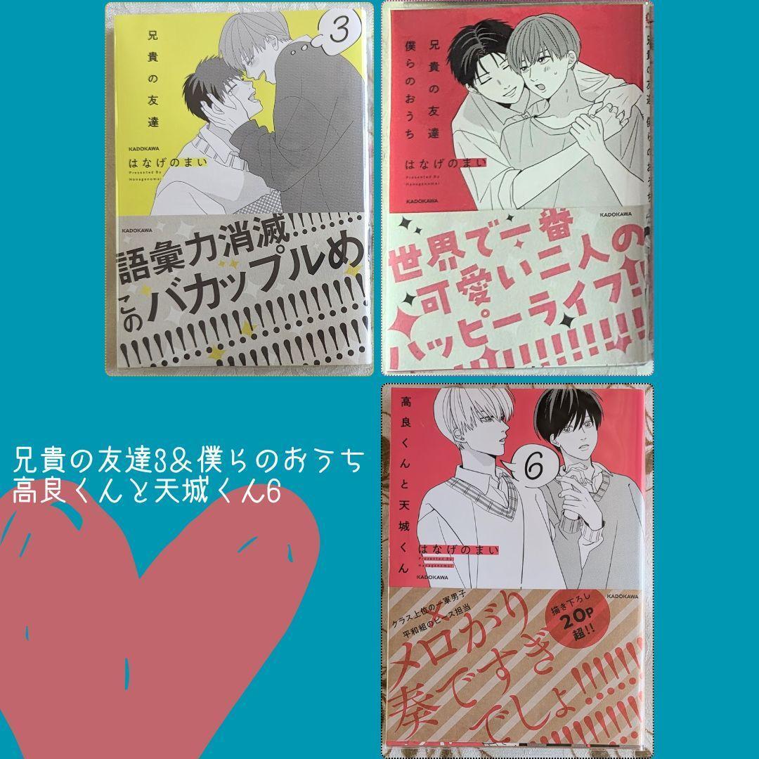 新品 初版 兄貴の友達 3 兄貴の友達僕らのおうち 初回限定シール付 高良くんと天城くん 6 はなげのまい BL 漫画 クリアカバー付拍卖