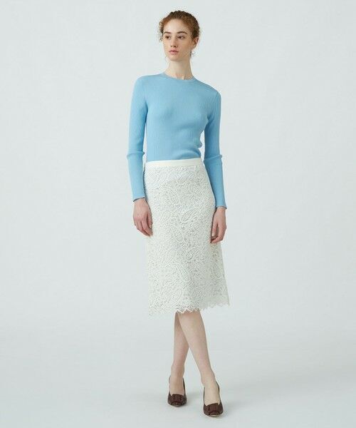 2023年 未使用 トゥモローランド TOMMROWLAND Ballsey モールレース トラペーズスカート ホワイト 36サイズ ¥19,800 拍卖