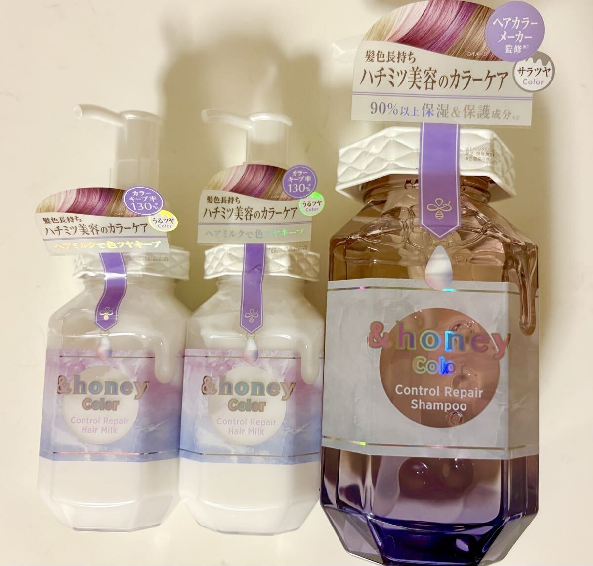 アンドハニー カラー コントロール リペア ヘアミルク カラーケア シャンプー拍卖