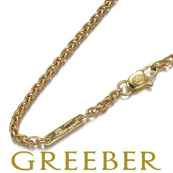 カルティエ チェーンネックレス スパイク 42cm K18YG 保証書BLJ拍卖