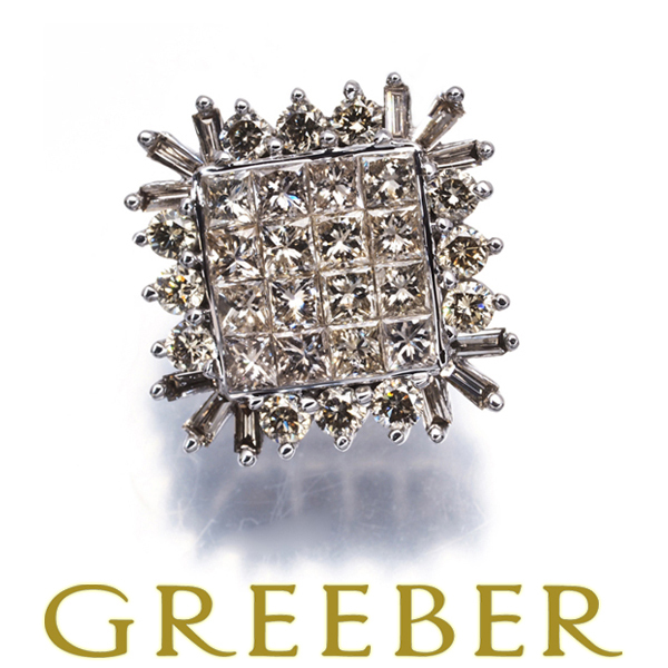 ブラウンダイヤ ダイヤモンド 1.19ct 複数カット ミステリーセッティング ペンダントトップ K18WG GENJ拍卖