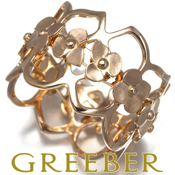 ショーメ リング オルタンシア 紫陽花 フラワー 54号 K18PG 指輪 BLJ拍卖