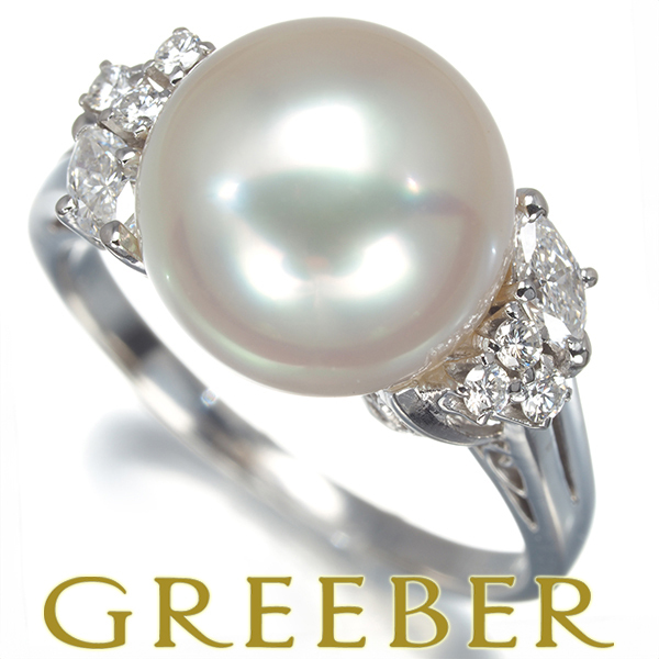 ミキモト リング パール 真珠 10.4mm ダイヤ ダイヤモンド 10号 Pt900 ソーティング 指輪 BLJ拍卖