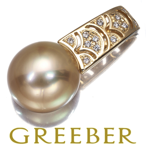 TASAKI タサキ ペンダントトップ パール 真珠 13.0mm ダイヤ ダイヤモンド 0.11ct K18YG ソーティングBLJ拍卖