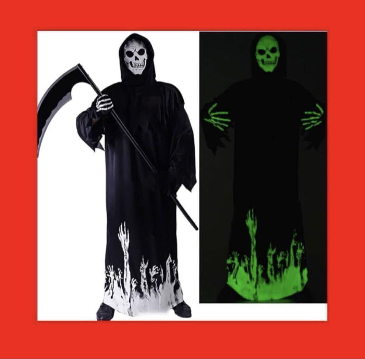 死神コスプレ ホラー 衣装 仮装 歓迎会 身長170〜180cm用 ハロウィン パーティー どっきり拍卖