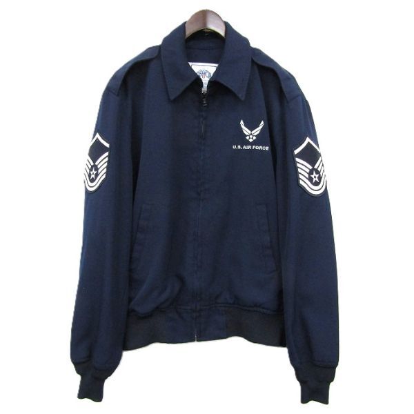 米軍実物 サイズ 42R U.S AIR FORCE ライト ウェイト ユーティリティ ジャケット ネイビー 古着 ビンテージ ミリタリー 5S2303拍卖