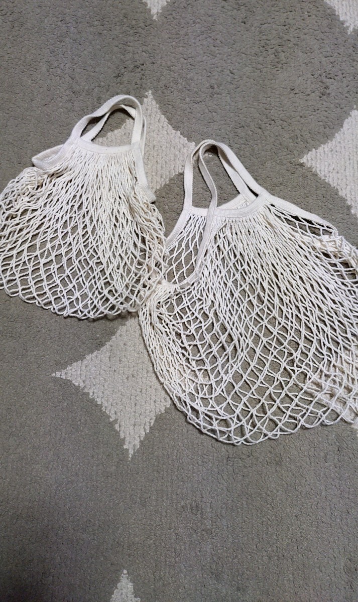 ☆IKEA イケア☆KUNGSFORS クングスフォルス☆ネットバッグ2個セット☆ナチュラル☆拍卖
