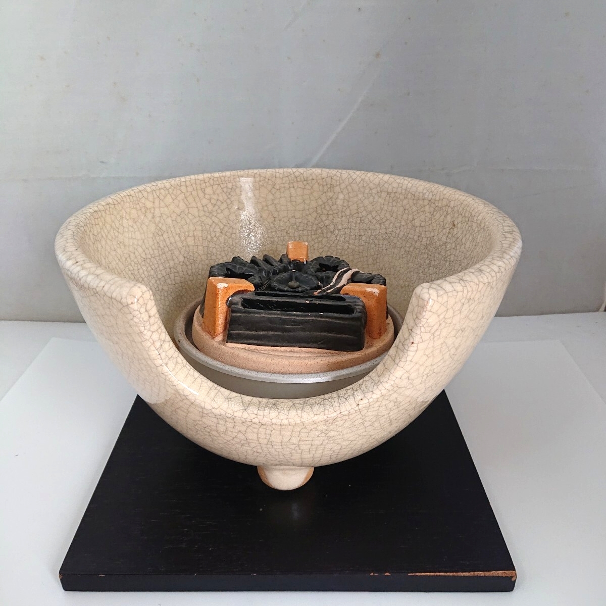 【茶道具】 野々田式 風炉型電熱器 炭型ヒーター 100V 410W コード欠品 箱無し 当時物 現状品ぷらみ 0924 108拍卖