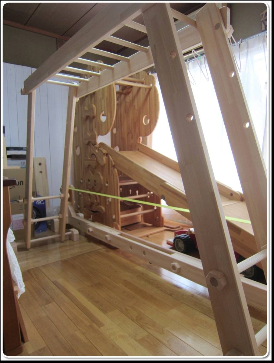 ★りとるとっぽ★室内・うんてい・ブレキエーション・懸垂・ぶら下がり・滑り台・誕生日・ギフト・幼児教育・体力向上・登り棒・手作り木製拍卖