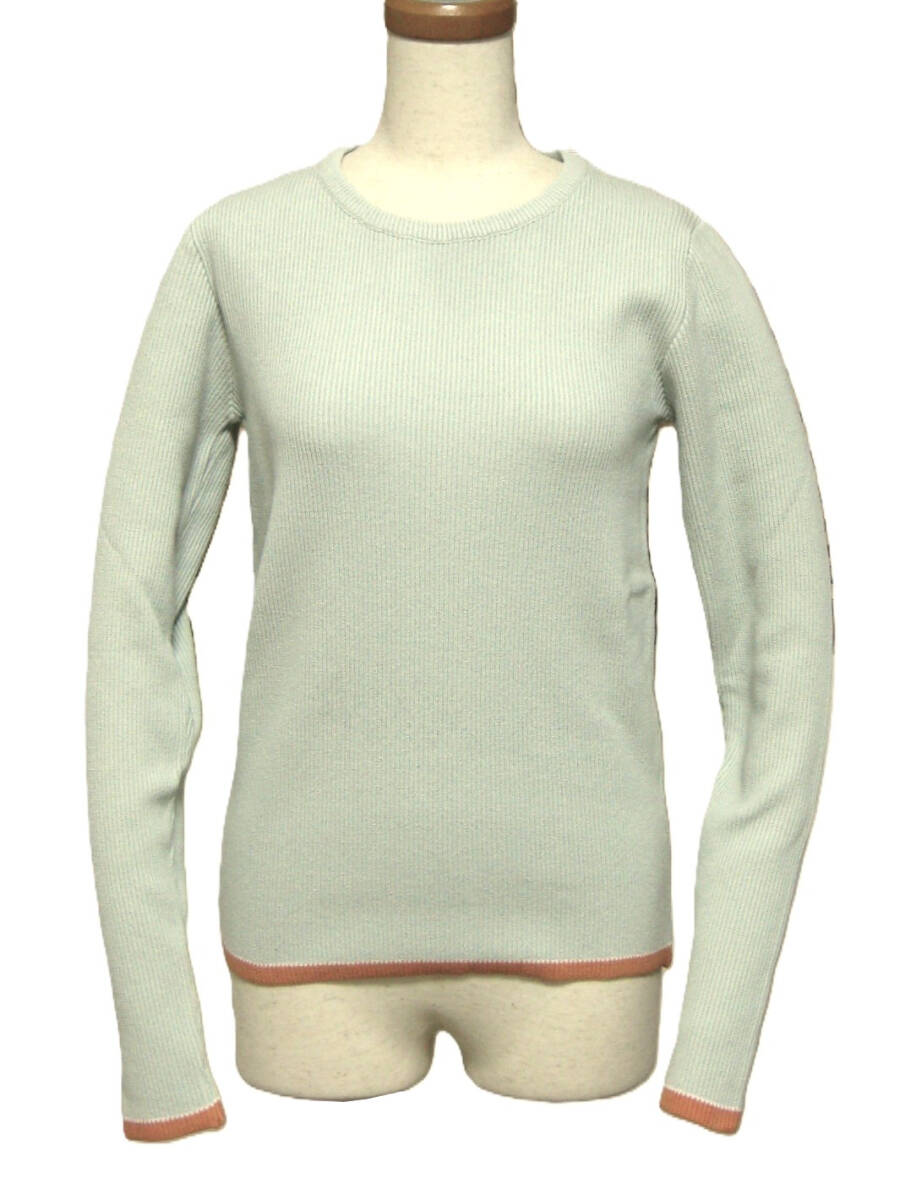 新品 直輸入 DIESEL ディーゼル 背中ワンポイントロゴ 細リブ 長袖ニット アイスグレー Sサイズ M-ARIANNENEW拍卖