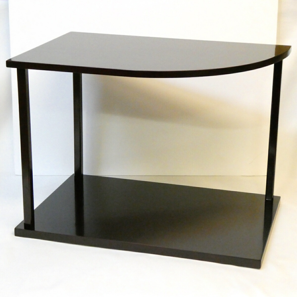 【淡々斎好写】椿原流水作 誰ヶ袖棚 木製 溜塗 炉用 茶道具 【中古 美品】拍卖