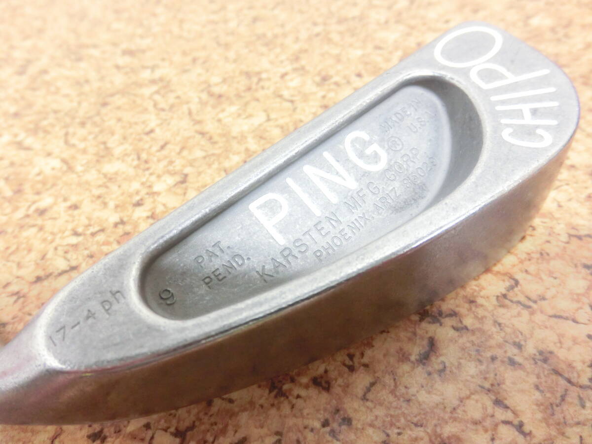 希少♪PING ピン CHIPO チッポ KARSTEN MFG CORP 85029 17-4ph 9 チッパー ウェッジ 純正スチールシャフト KT-M FLEX-? 中古品♪F3004拍卖