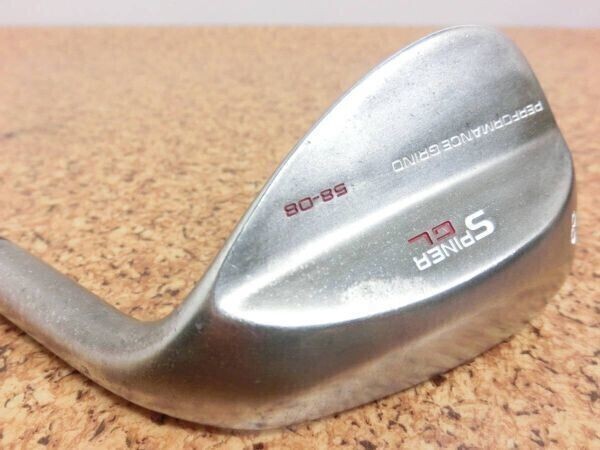 ♪AMERICAN CLUB アメリカン倶楽部 SPINER GL PERFORMANCE GRIND 58-08 スピナー ウェッジ 58° スチールシャフト FLEX-? 中古品♪F1538拍卖
