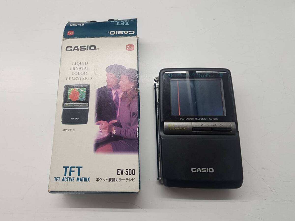 ★ R70930 CASIO カシオ ポケット液晶カラーテレビ EV-500 TFT ACTIVE MATRIX 当時物 元箱付き ★拍卖