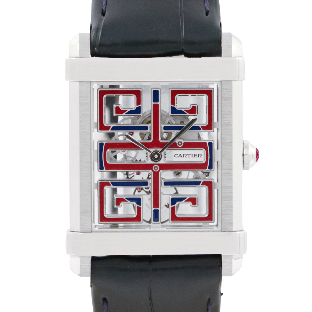 カルティエ(CARTIER)タンク シノワーズ WHTA0015 世界100本限定モデル プラチナ メンズ 腕時計 新品拍卖