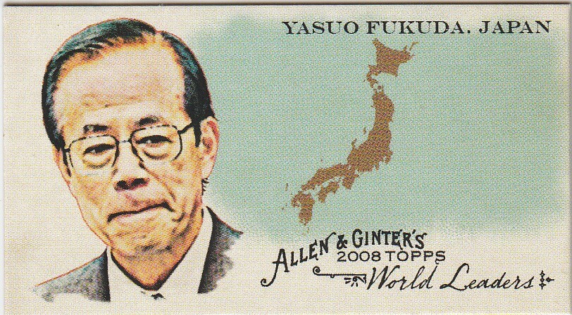 福田康夫 第91代内閣総理大臣 2008 Topps Allen and Ginter WL24拍卖
