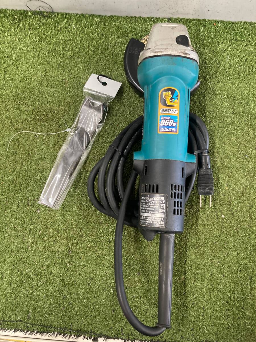 【中古品】★makita(マキタ) 100㎜ディスクグラインダ 低速高トルク 切削 DIY 9533BL ITOUGSABSBI0拍卖