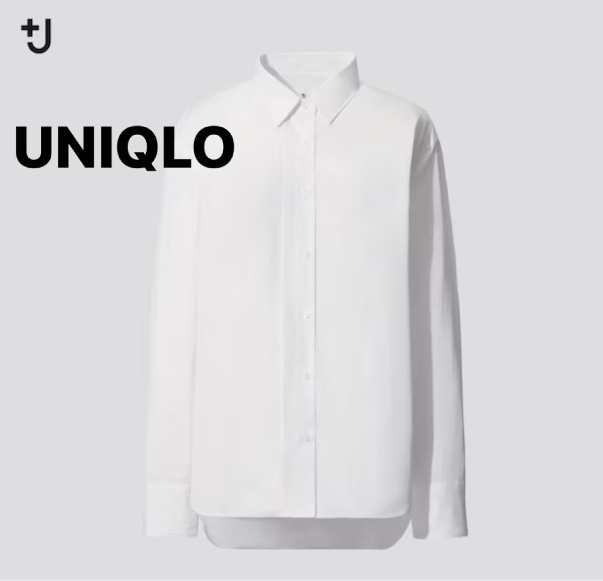即決 ユニクロ UNIQLO +J スーピマコットンオーバーサイズシャツ M ホワイト シャツ 白 トップス 長袖 コットン 長袖シャツ ジルサンダー拍卖