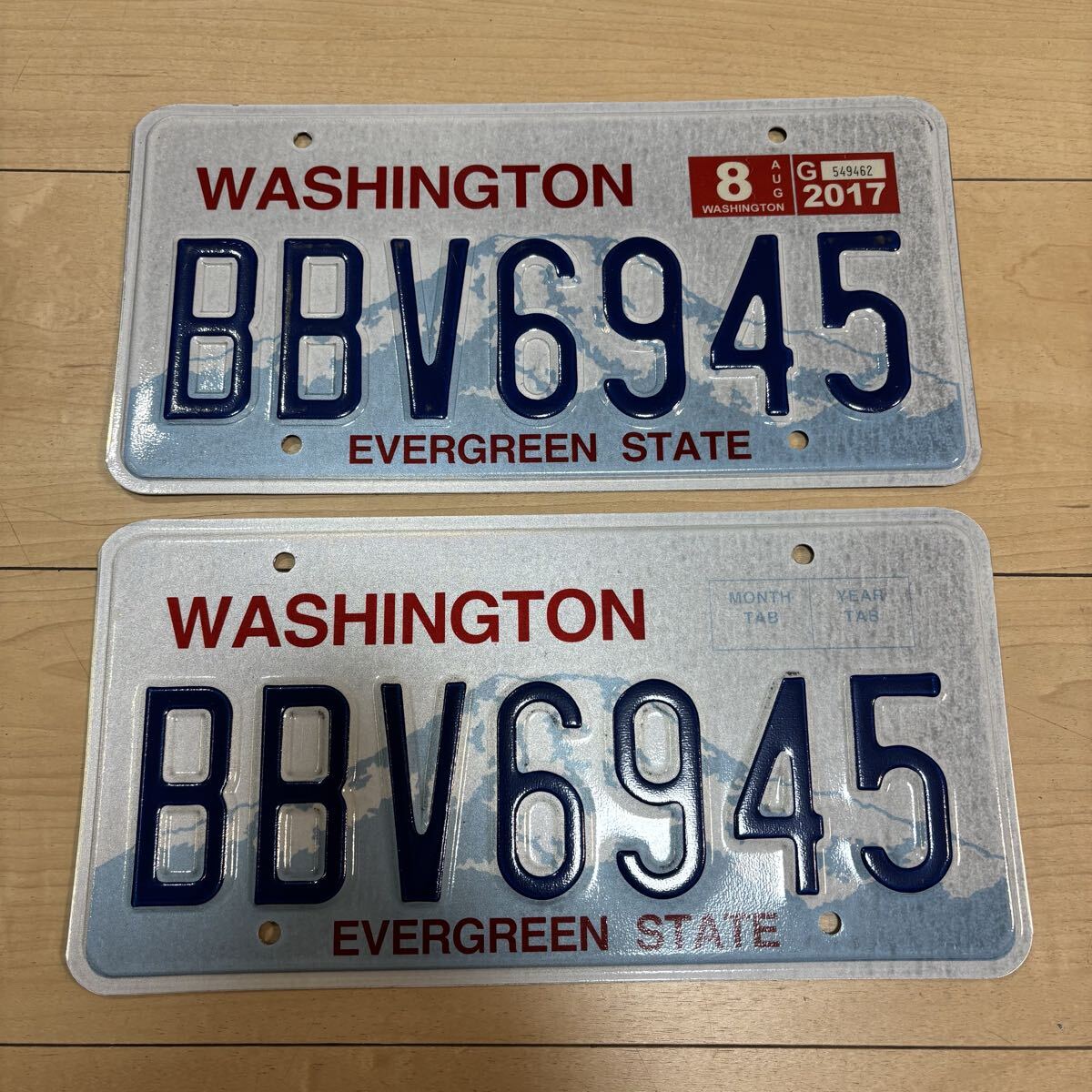 6945 送料無料前後ペアワシントン州 ナンバープレート ライセンスプレート2枚セット検)アメ車STANCE USDM LOWRIDERシボレーダッジ拍卖