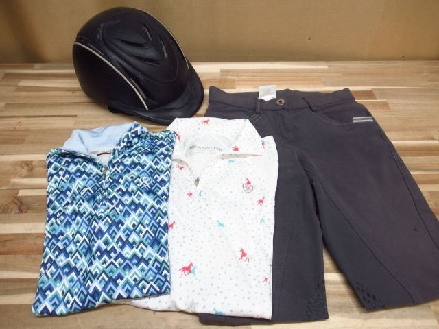 LAMI-CELL SEI CERTIFIED 乗馬ヘルメット 52-56cm / 乗馬ウエア Ariat ARIATTEK トップス 2点 / キュロット 70cm 乗馬 馬具 管理25G0909B拍卖