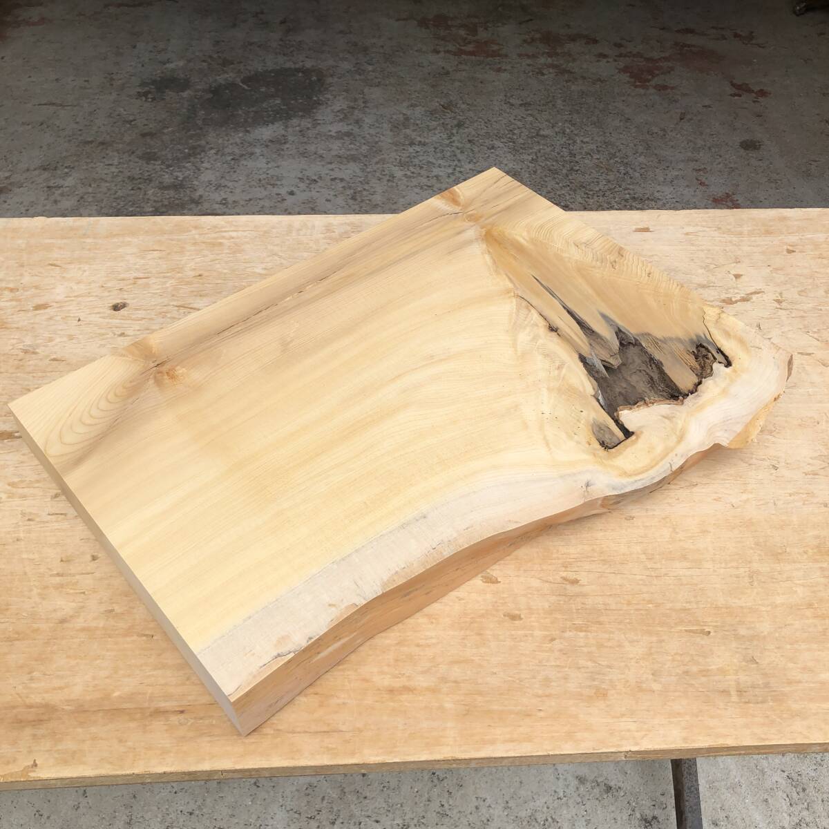 送料無料!榧【A243T】507×308~360×42mm カヤ クラフト まな板 彫刻 木工 DIY 天然木 自然素材 木材 乾燥材 無垢材《銘木すずめや》拍卖