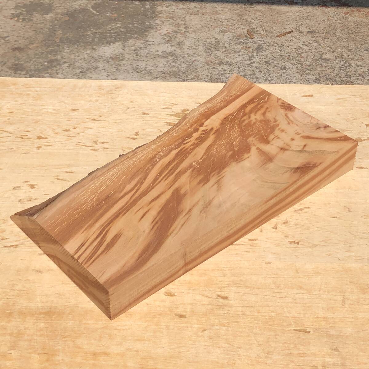 送料無料!山桜【A282F】390×200~205×44mm ヤマザクラ 木工 クラフト 天然木 自然素材 材木 木材 乾燥材 無垢材《銘木すずめや》拍卖