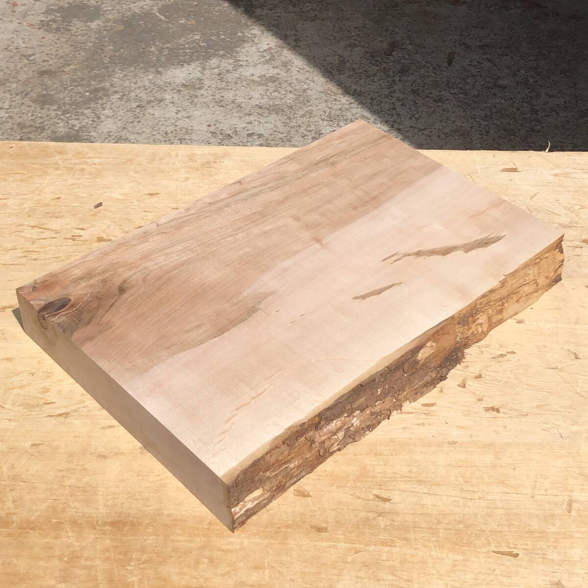 送料無料!楓【A319T】378×250~257×46mm カエデ 杢 木工 クラフト 天然木 自然素材 材木 木材 乾燥材 無垢材《銘木すずめや》拍卖