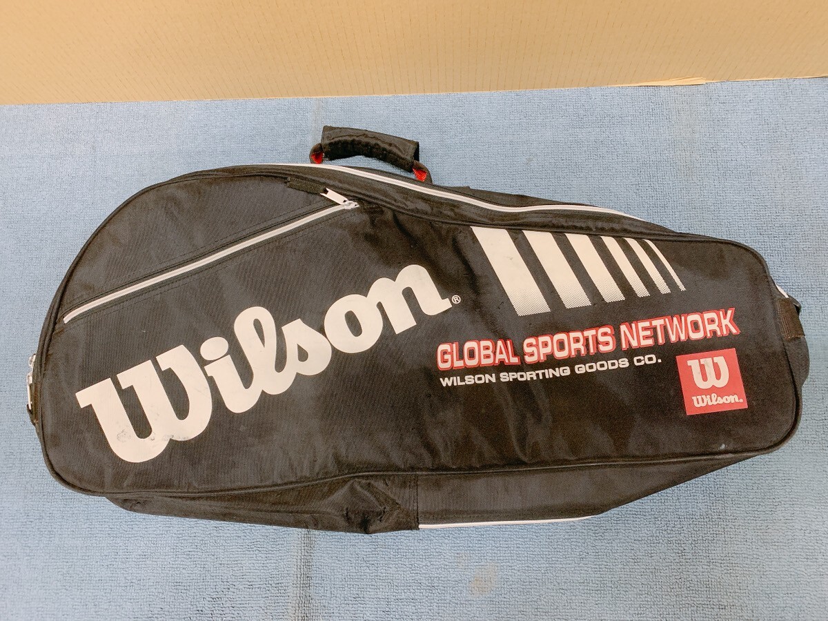 中古 Wilson ウィルソン テニスバッグ テニスラケットバッグ テニス ラケット スポーツバック スポーツ用品 希少 茨城 0922か6 E2 140拍卖
