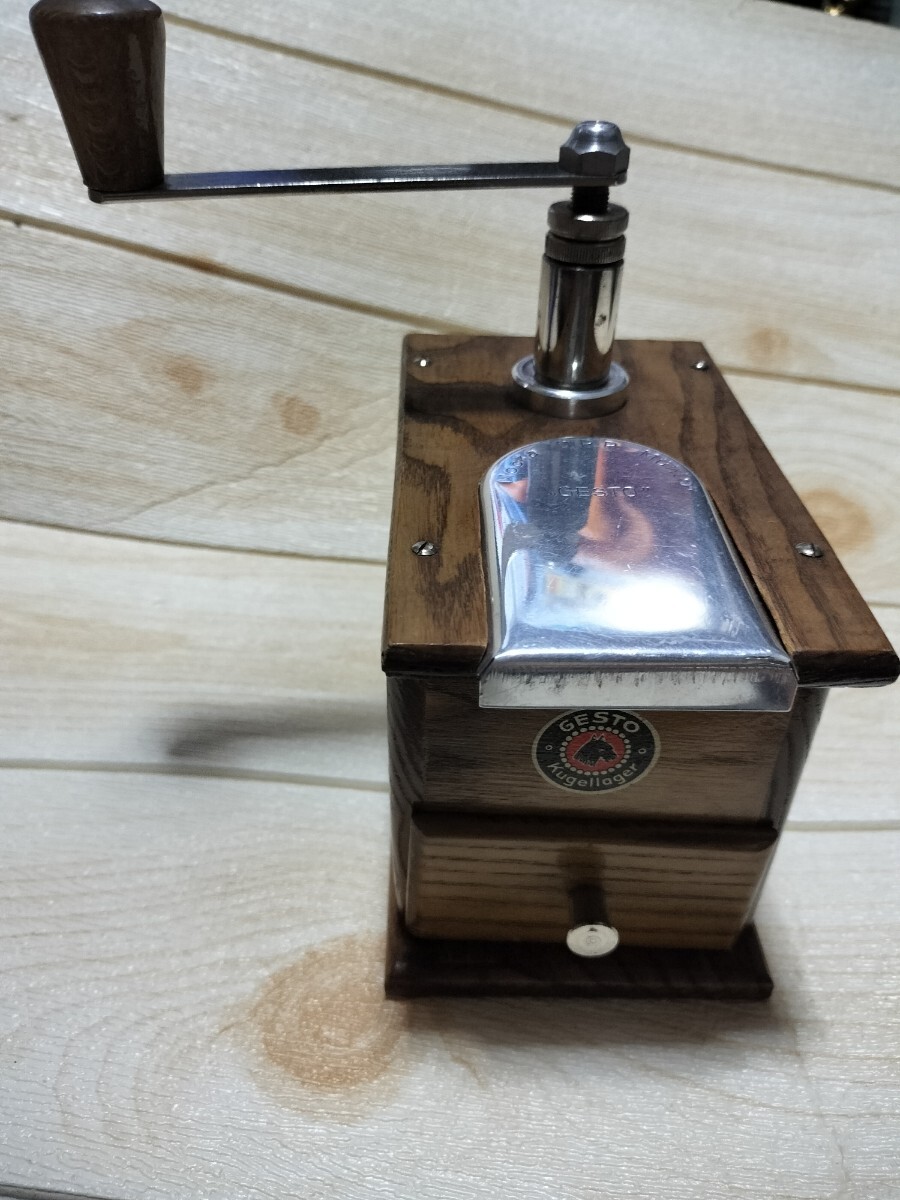 希少品!西ドイツ!GESTO Esche dunkel コーヒーミル !ヴィンテージ アンティーク!1930y〜1940y!拍卖