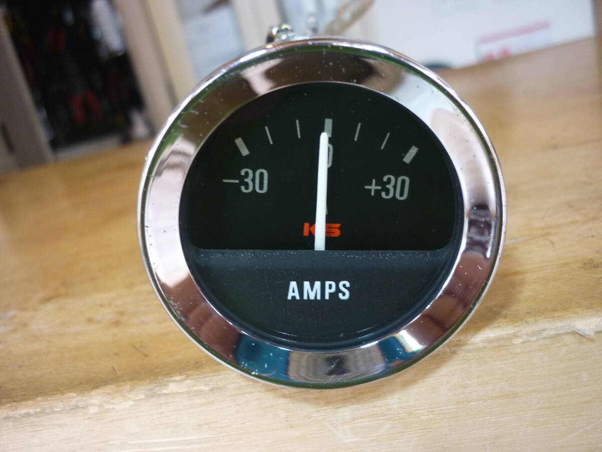 安心の消毒済 KS 関東精機 電流計 ボルト アンペア 52パイ メーター・イルミOK 送料600円もOK ハーレー 旧車 ステー拍卖