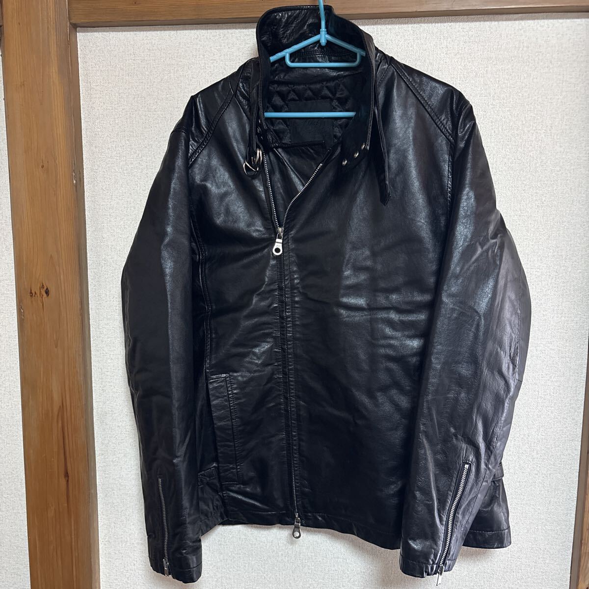 ステューシーSTUSSY・レザージャケット・ブラック・サイズLARGE・中古拍卖