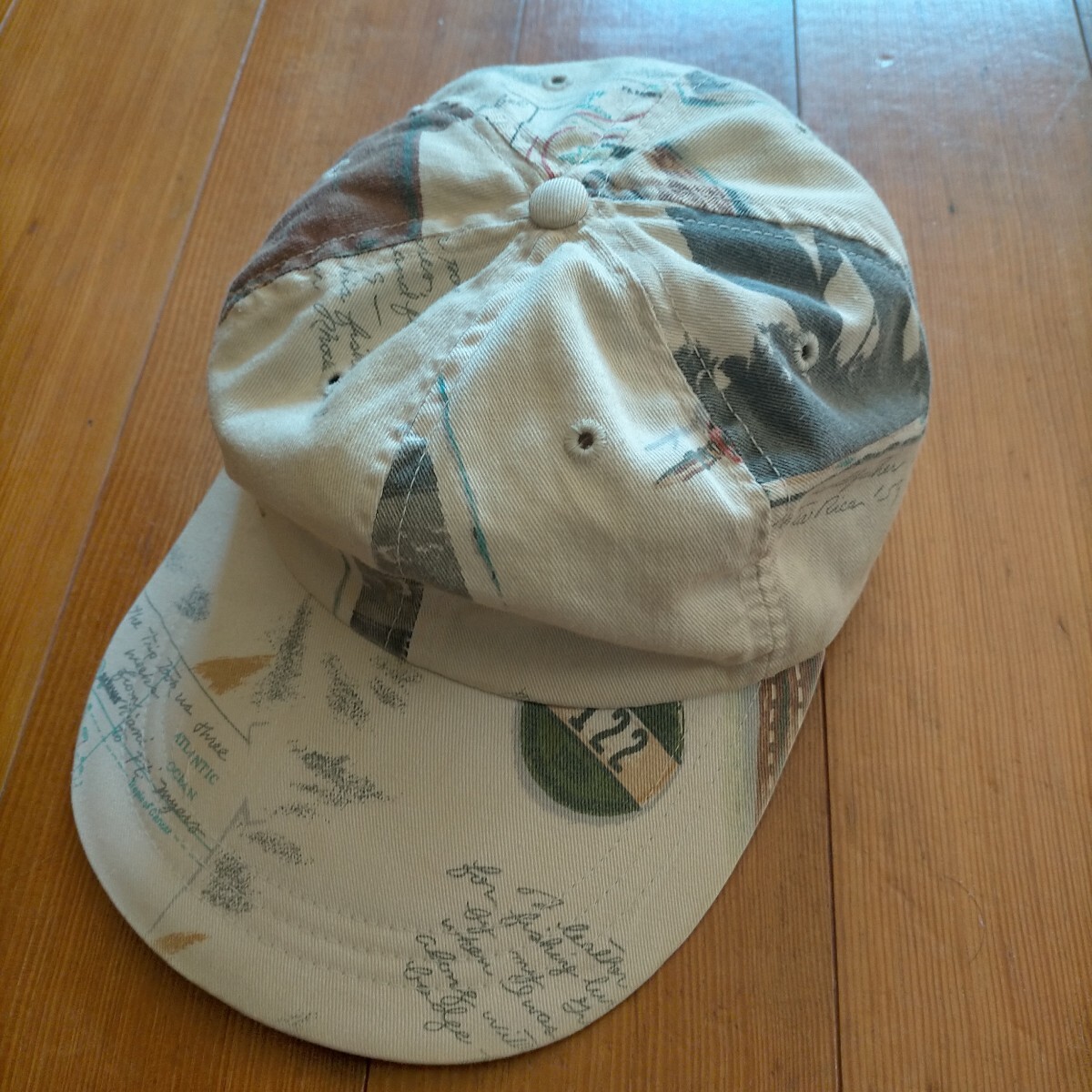 ポロ ラルフローレン キャップ 帽子 柄 USA製 90s サイズL拍卖