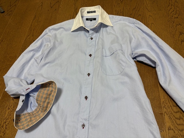 バーバリーブラックレーベル クレリックシャツ 39 b825拍卖